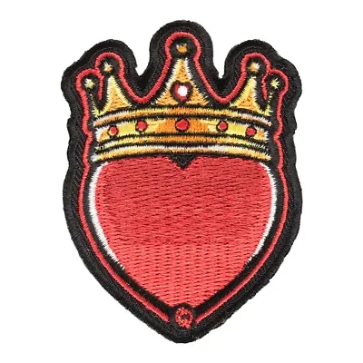 $4.99 • Buy Queen Of Hearts Golden Crown Patch, Heart Patches