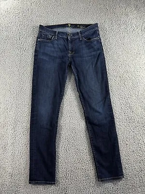 7 For All Mankind Jeans Women 29 Slim Cigarette Low Rise Dark Wash Denim Pants • $24