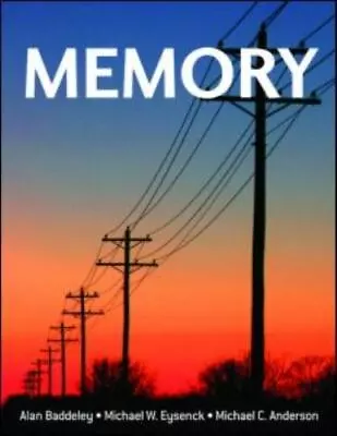 Memory Anderson Michael C. Eysenck Michael W. Baddeley Alan 9781848720015 • $8.99