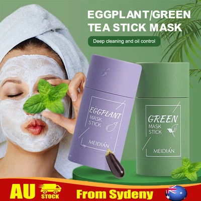 $5.95 • Buy Eggplant + Green Tea Purifying Clay Stick Mask Anti-acne Acne Blackhead Remover