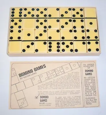 Vintage Puremco #616 Standard Marblelike Dominoes USA • $12.75