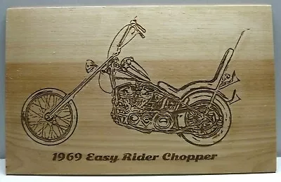 1969 Easy Rider Chopper Wood Engraved PlaqueWall ArtCar ArtWall Hanging • $15.95