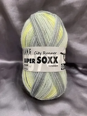 $18 • Buy Lang Yarns City Runner Super Soxx Color 901.0219 Dye Lot 955