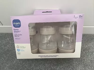 MAM Easy Start Self Sterilising Anti-Colic Bottle Set - Slow Flow - New & Sealed • £5