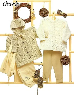 £1.75 • Buy Knitting Pattern Children's Boy's Girl's Chunky Jacket And Duffle Coat Ages 1-10