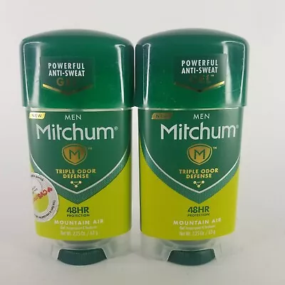 2X Mitchum Anti-Perspirant And Deodorant Power Gel Mountain Air 2.25 Oz LOT OF 2 • $6.36