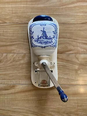 Zassenhaus 865 Porcelain Delft Coffee Grinder Wall Mount Made In Western Germany • $189