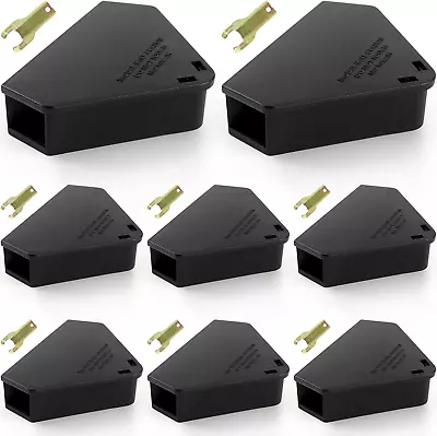 8 Pack Mouse Bait Stations With 8 Keys Outdoor Rodent Box Station Mice Smal Rats • $31.99