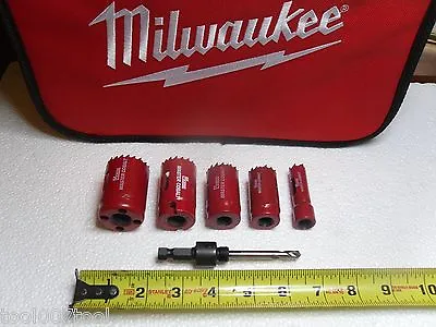 Morse  6pc Mechanic's Hole Saw Kit In Milwaukee Canvas Case 5/8  TO 1 3/4  • $47.45