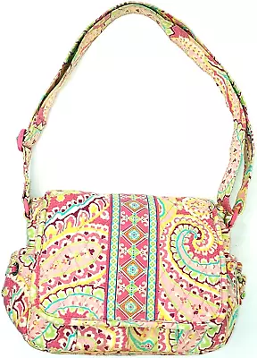 Vera Bradley Lindsay Crossbody Bag Capri Melon Pink Mint Green Retired Hipster • $19.99