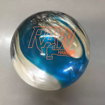 Hammer Raw Pearl Blue/Silver/White Bowling Ball 10 LB   New In Box    #072n • $58.99