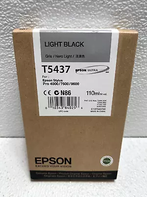 Epson Genuine Ink T5437 Light Black 110ML ** SHIPS OVERBOXED ** Date: Dec 2013 • $45.95