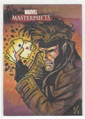 2008 Marvel Masterpieces Series 2 Sketch GAMBIT By Brian Kong AP 1/1 • $600