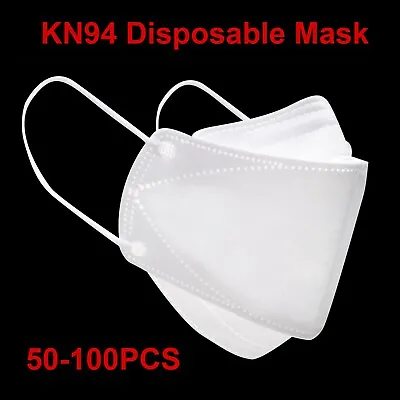 50 - 100 PCS KN94 Grade Face Comfortable Adult Disposable Protective Mask KF94 • $8.49