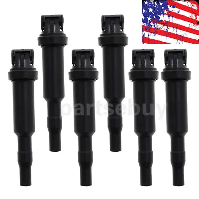 For BMW E46 E60 E85 E90 IGNITION COILS 12137594937 BOSCH 0221504470 Set Of 6 NEW • $79.96