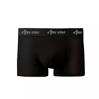 Men's Cotton Lycra Jersey Boxer Trunk Underwear Black Apex Wear • $9.99