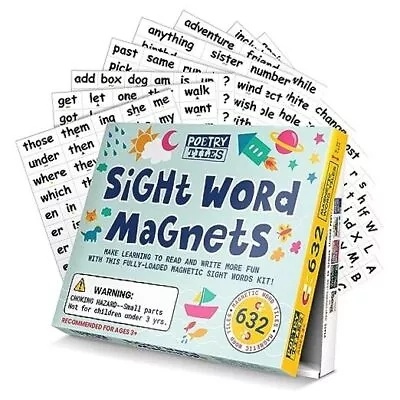  Sight Word Magnets For Fridge - 632 Pc Home School Essentials - Magnetic  • $46.38