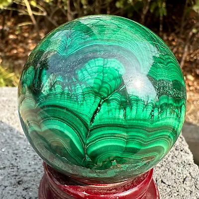 496G Natural Malachite Quartz Sphere Crystal Ball Decoration Collection Gift642 • $0.99