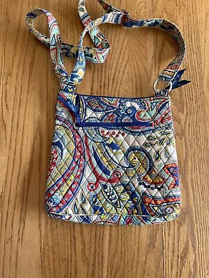 Vera Bradley Saddle Hipster Marina Paisley Crossbody Purse EUC • $15