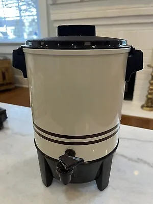 Vintage West Bend 22 Cup Coffee Percolator Almond & Brown With Spigot • $15