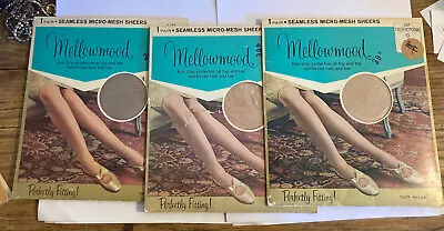 Lot Of 3 Pairs Of Unopened Unused Vintage Mellowmood Pantyhose Size 9 • $4.99