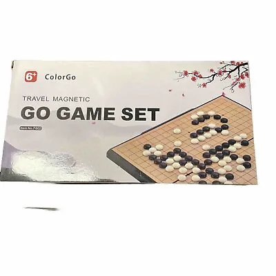 NEW Travel Magnetic Go Game Set SEALED Folding Board Yellow Mountain Imports • $15.99