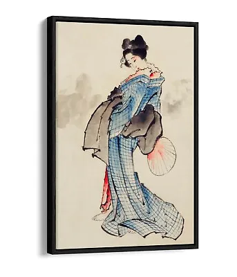 £24.99 • Buy Hokusai, Beautiful Geisha -float Effect Canvas Wall Art Print- Japanese Art