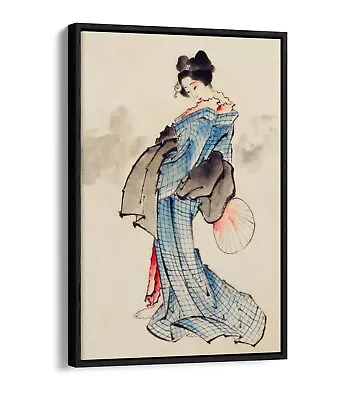 £24.99 • Buy Hokusai, Beautiful Geisha -float Effect Canvas Wall Art Print- Japanese Art
