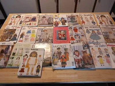 Lot Of 22 Doll Clothes Sewing Patterns McCalls Simplicity  • $15