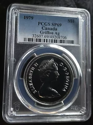 1979 $$1  Pcgs Sp69 Silver Canada Dollar Coin Super Rare (ultra Low Pop 53-0) • $11.50