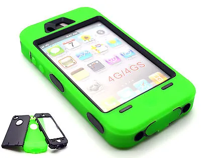 Heavy Duty Builders Workman Green Armour Case For IPhone 4 & 4S - STURDY CASE • £3.99