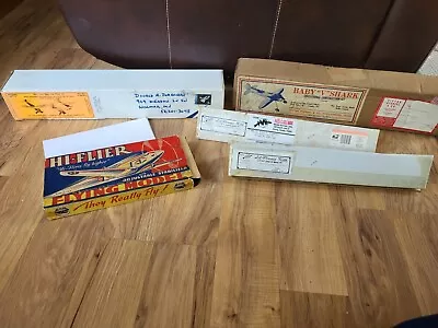 Lot Of Vintage Balsam Wood Flying Airplane Model Kits - One Box Has 3 Kits • $94.99