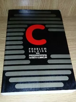 £10 • Buy Problem Solving And Programming Kenneth Barclay 1989 Prentice Hall