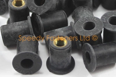 £6.60 • Buy Rubber Well Nuts Wellnuts For Fairing & Screen 10 Pack Of M5 Honda 90111-KW3-003