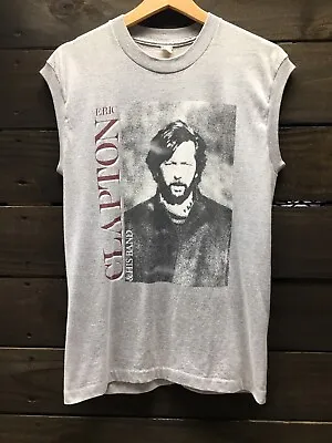 Vintage Eric Clapton 1985 Behind The Sun Tour Muscle Shirt Mens Size Large (37) • $49.99