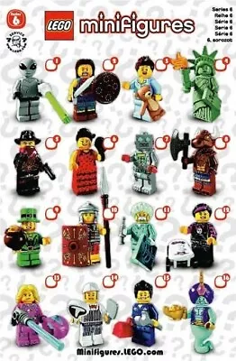 LEGO Minifigures: 8827 Series 6 Collectors Checklist *MINT* • $4.95