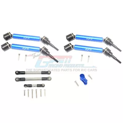 GPM Stainless Steel Tie Rod+25T Servo Horn F/R Adj CVD Drive Shaft Blue : Maxx • $73.95