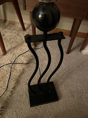 Postmodern 80’s Memphis Style Black WAVE WIGGLE LAMP By Lite Source VINTAGE 24” • $100