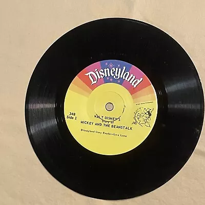 Buena Vista Walt Disney’s Disneyland Record Read Along Song 348 Mickey Beanstalk • $8.54