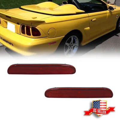 OE-Spec Red Rear Side Marker Lights Reflectors For 94 95 96 97 98 Ford Mustang • $16.99