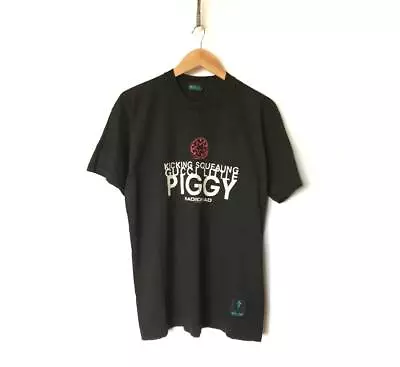 1997 Radiohead Kicking Squealing Gucci Little Piggy T Shirt Black L Vintage 90's • $129