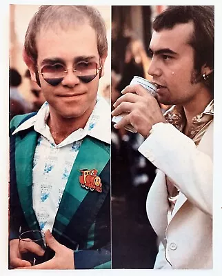 Elton John/bernie Taupin~orig 1974 Poster~vtg Full Page Magazine Pinup Clipping • $18.99