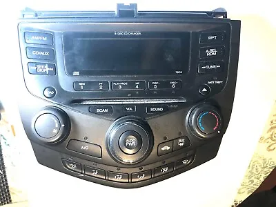 03-07 06 Honda Accord 6 Disc Cd Radio Unit Stereo Player Manual Climate Control • $260