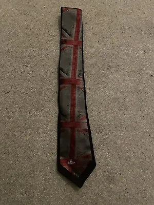 RARE Vivienne Westwood Union Jack Print Silk Tie Collector’s  • £85