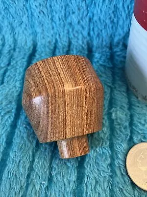 Vintage NOS 50s 60s MCM Teak Wood Concave Tulip Cabinet Dresser Knob Pull • $18