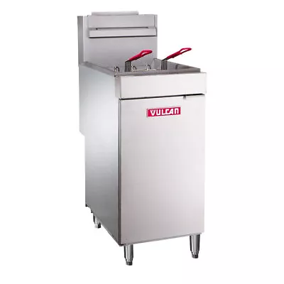 Vulcan LG500 Gas Fryer - (1) 70 Lb Vat Floor Model Liquid Propane • $1800