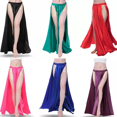 £14.28 • Buy 2 Side Slit Skirt Tribal Gypsy Belly Dancing Samba Carnival Fancy Skirt Costume