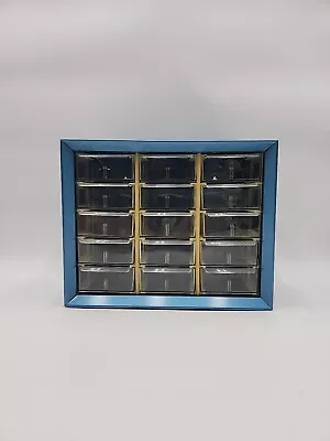 Vintage AKRO-MILS 15 Drawer Metal Cabinet Bins Storage Organizer  • $24.99