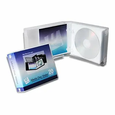 UniKeep Disc 20 CD/DVD Wallet (Clear) With Pages - Pack Of 3 • $21.99