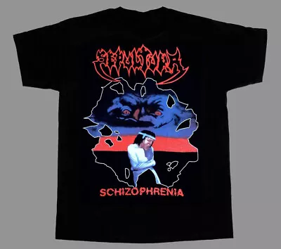 Vintage 1997 Sepultura Schizophrenia T-Shirt Print Front P62931 • $18.99